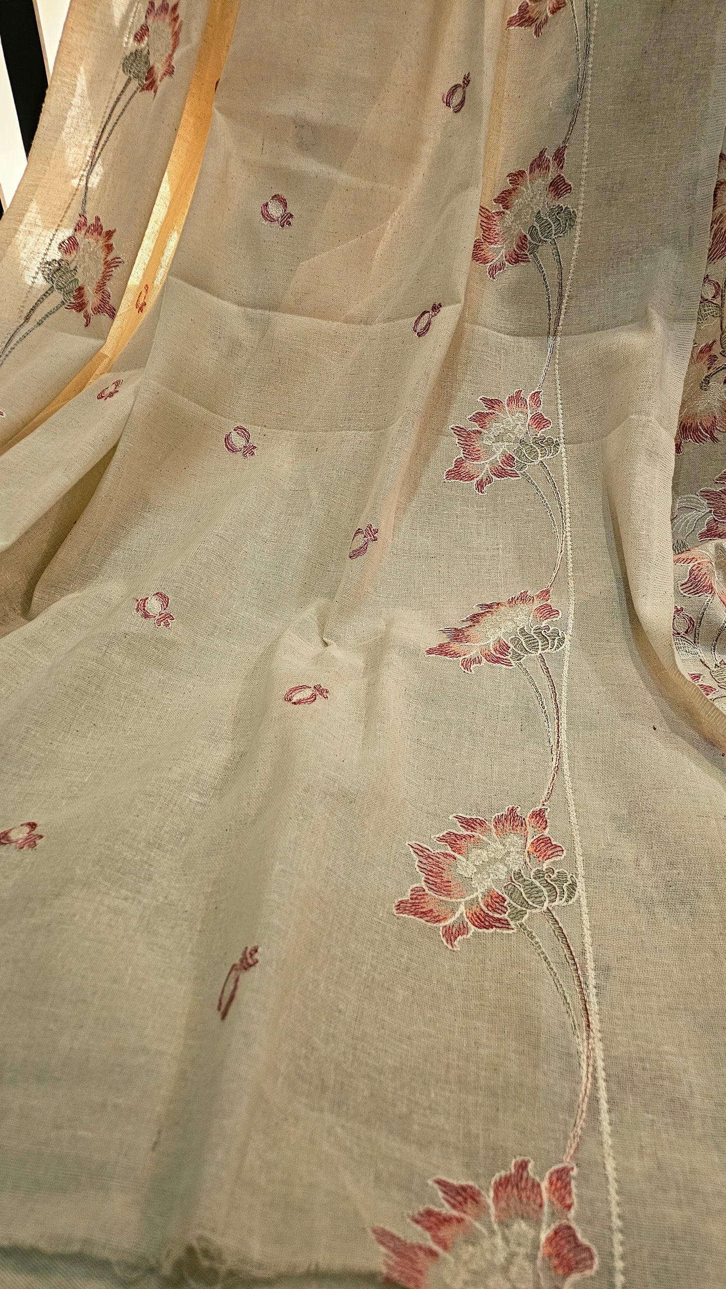 Embroidered three piece: Karandi khaddar