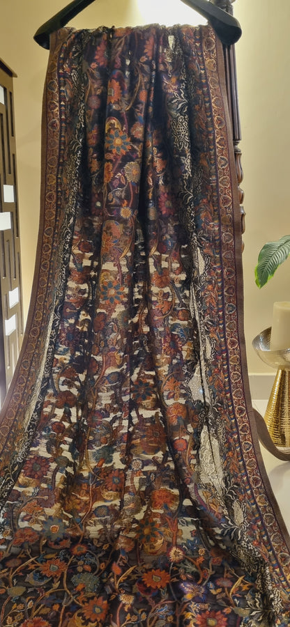 Silk kaani with chantilly