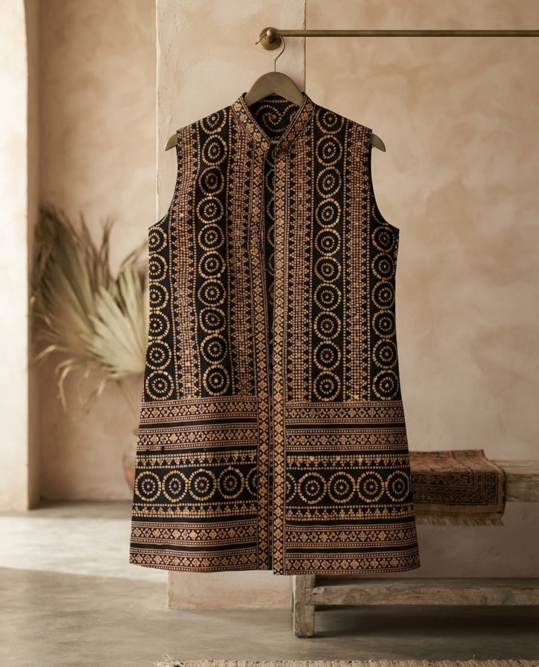 Ajrak jacket: cotton