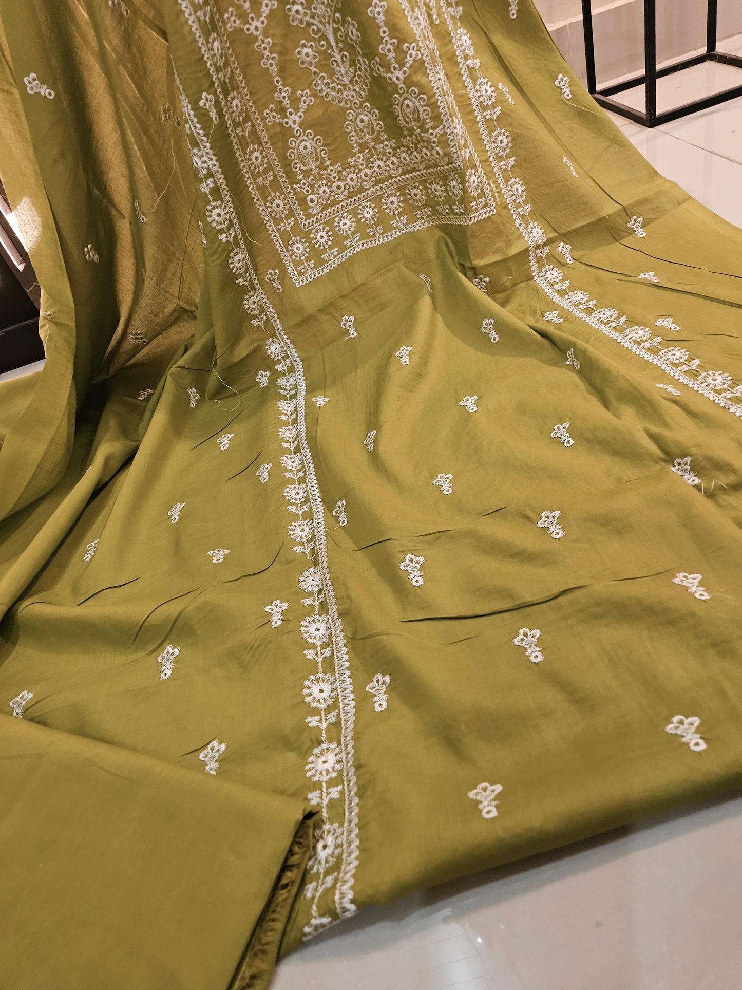 Lawn embroidered two piece