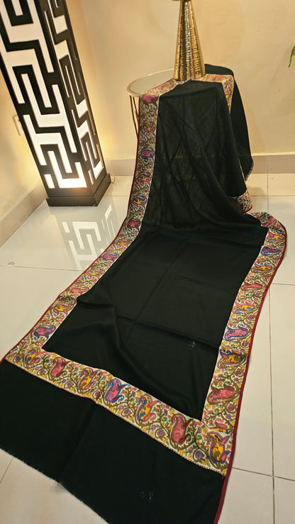 Kalamkar embroidered minishawl: pashmina