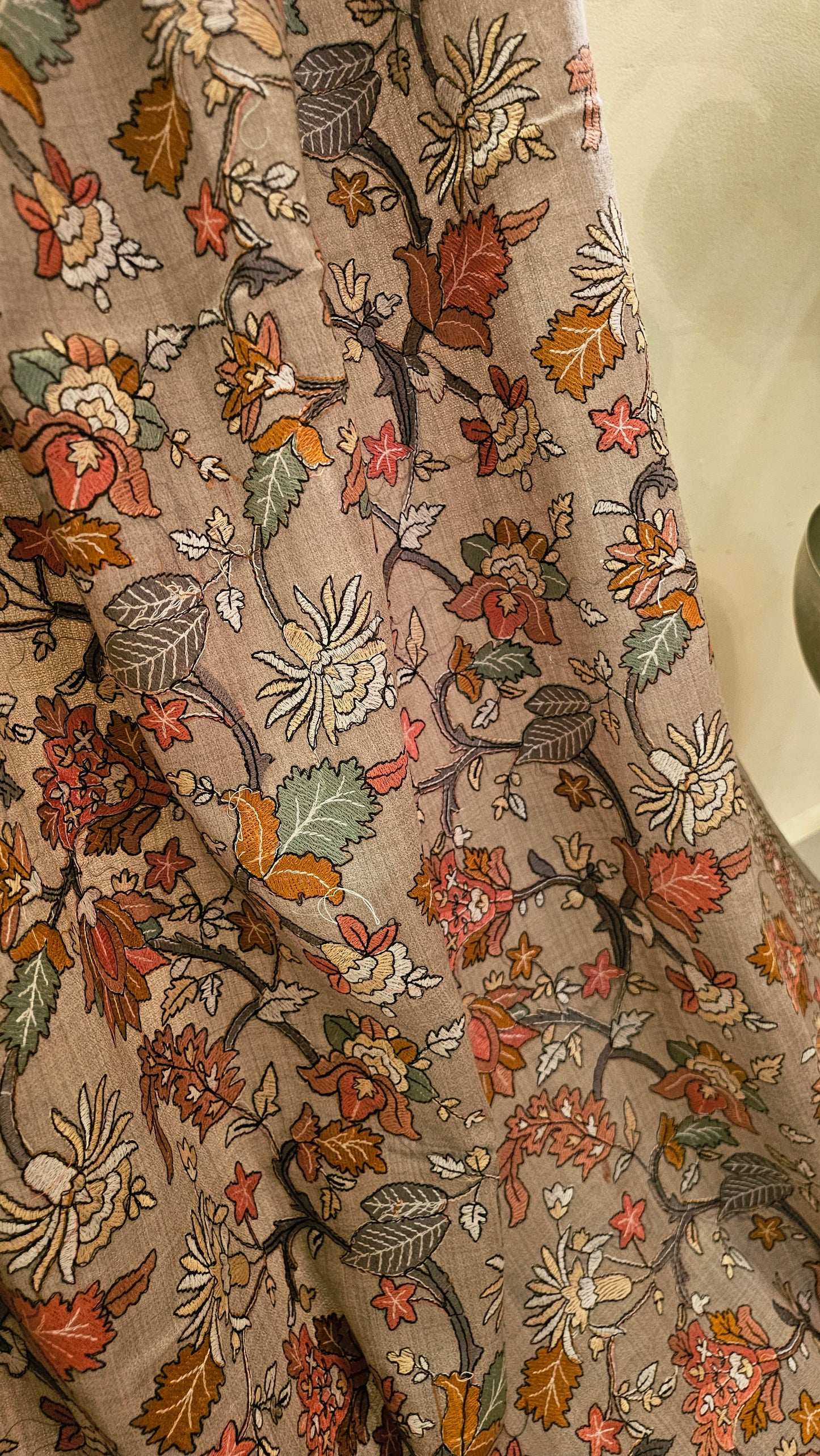 Papermachi embroidered shawl: toosh