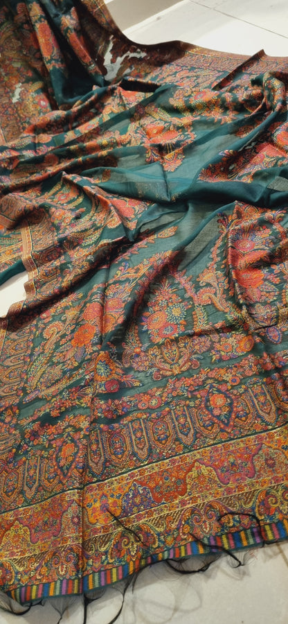 Silk kaani suit