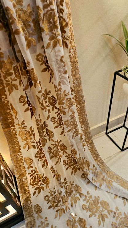 Georgete embroidered dupata