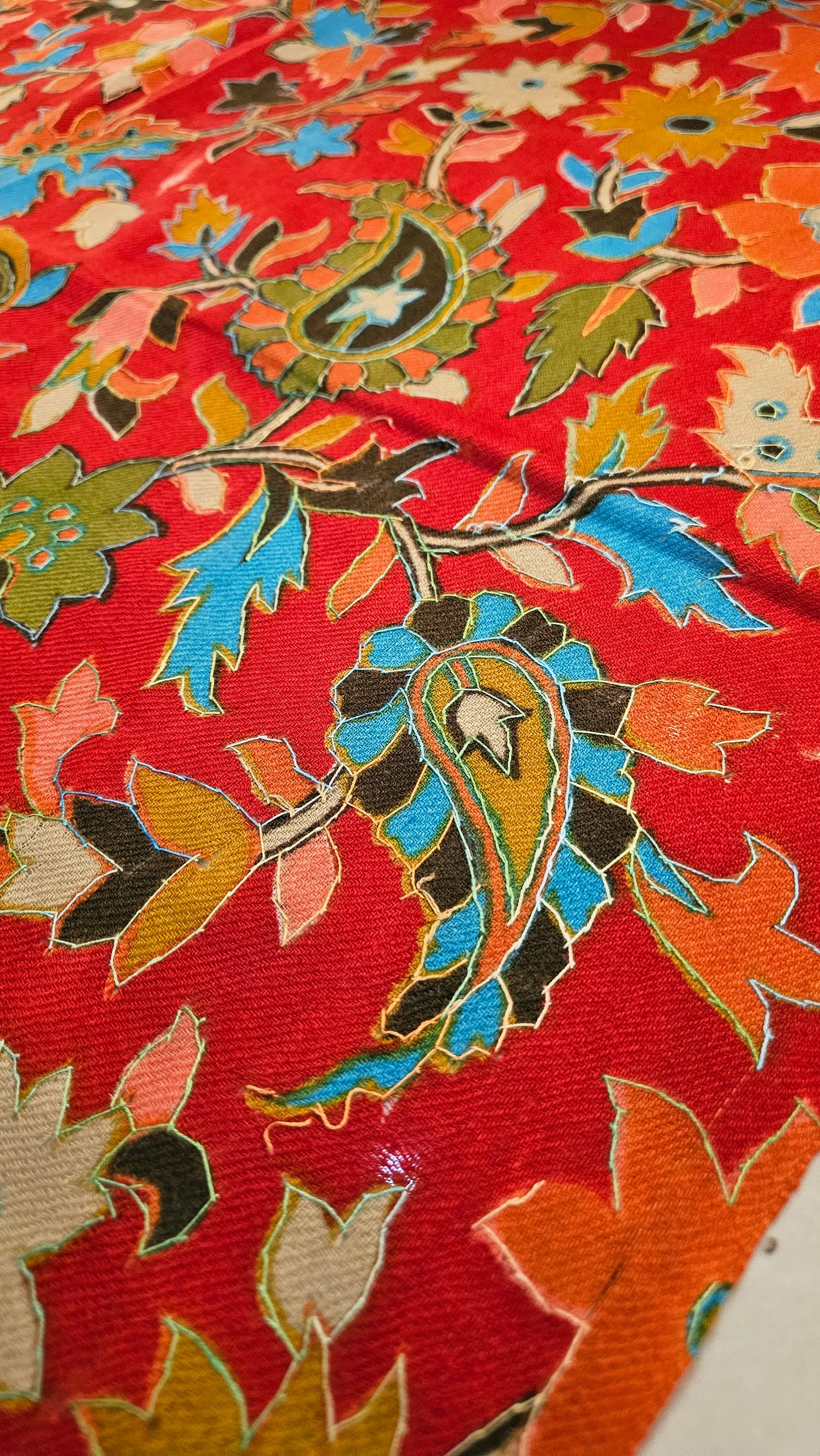 Kalamkar minishawl: Pashmina
