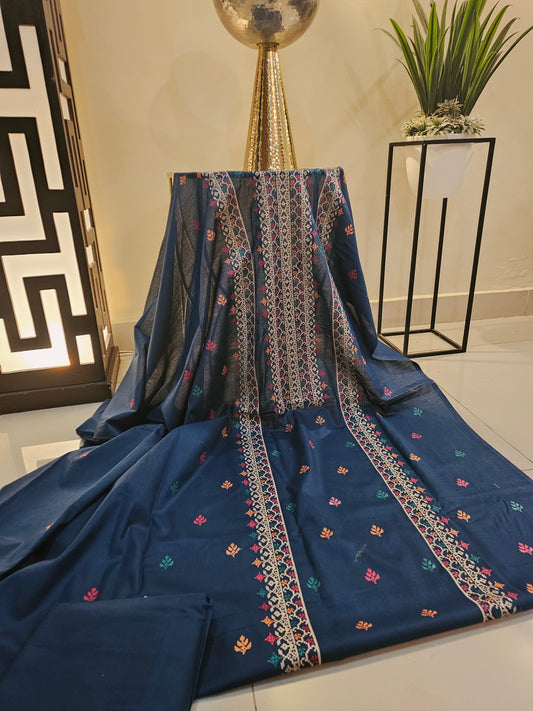 Lawn embroidered two piece