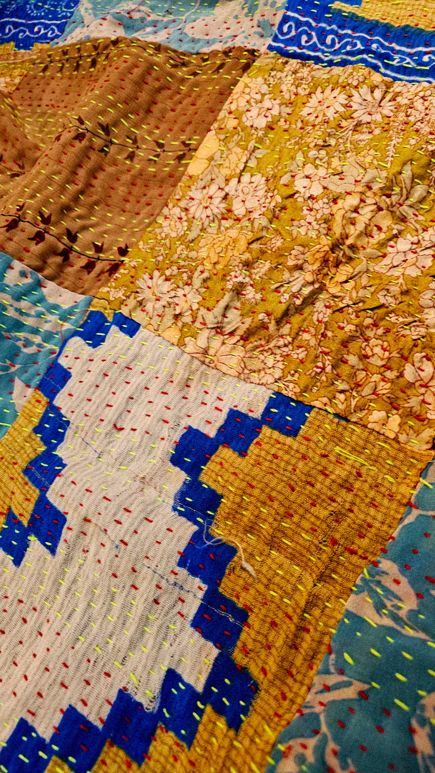 Hand embroidered rilli dupata