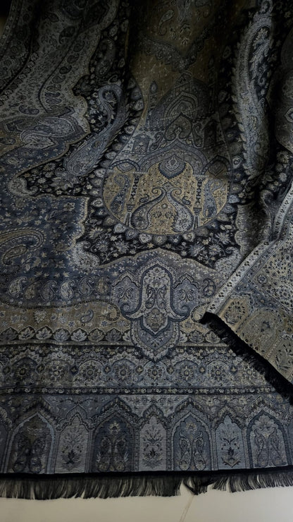 Reversible Moonlight kaani shawl