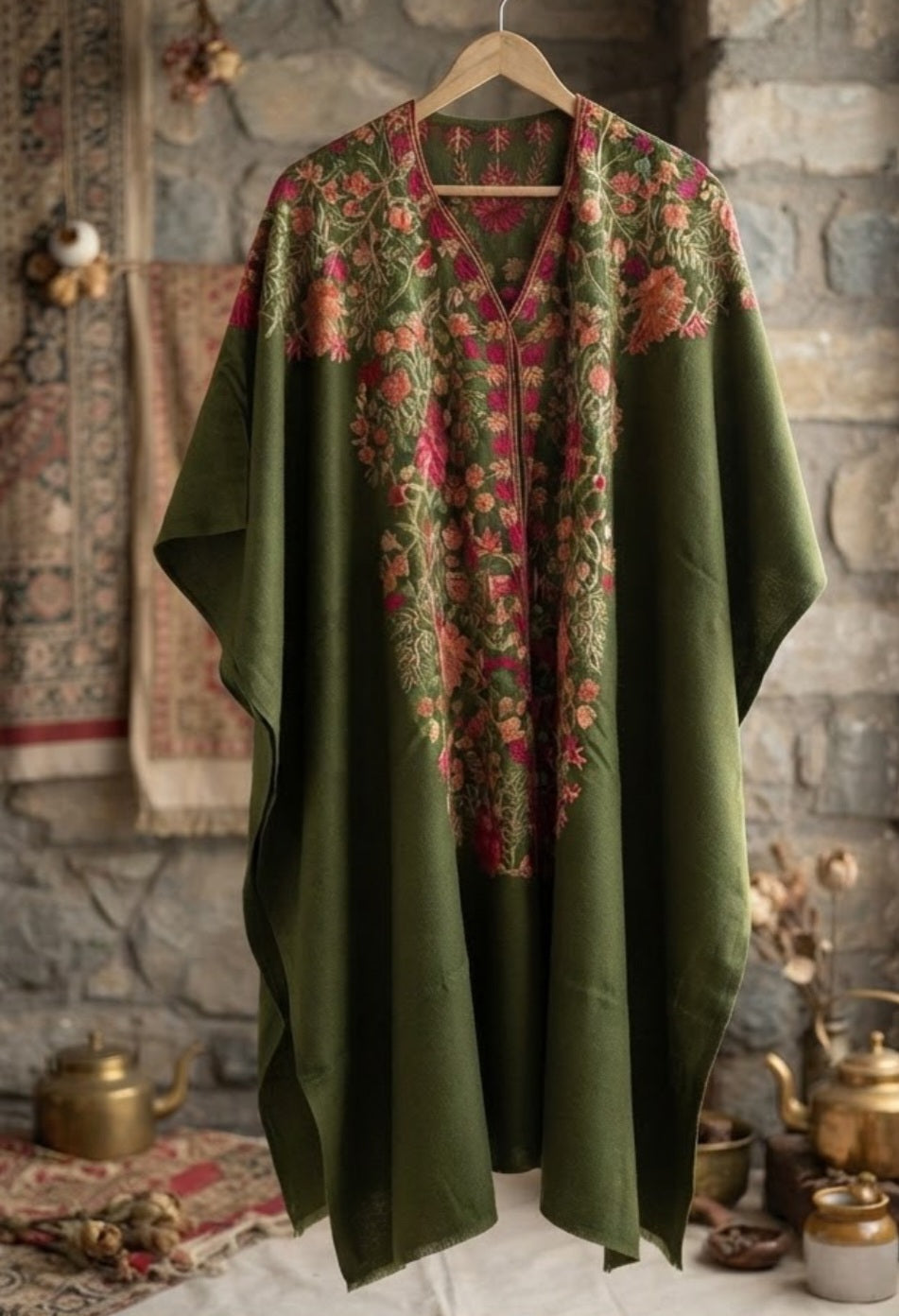 Embroidered cape: Pashmina