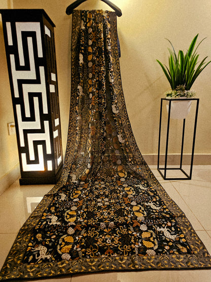 Georgete embroidered dupata