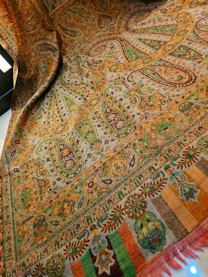 Tabraiz persian kaani pashmina shawl