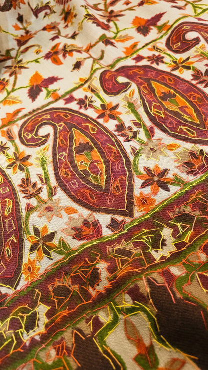 Kalamkar embroidered: Pashmina