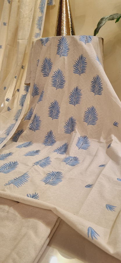 Khaddar karandi embroidered three piece