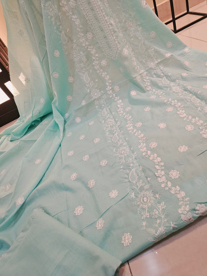 Lawn embroidered two piece