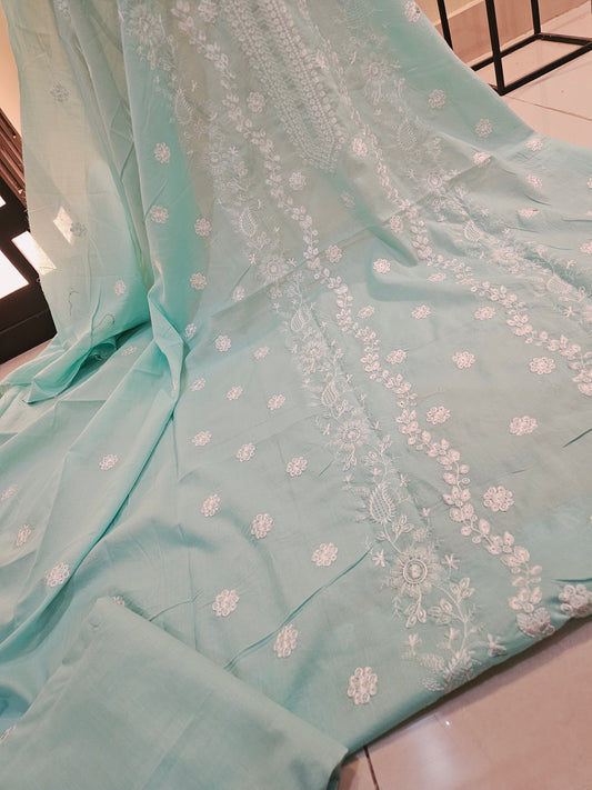 Lawn embroidered two piece
