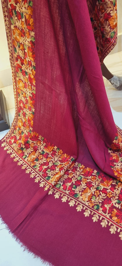 Embroidered minishawl