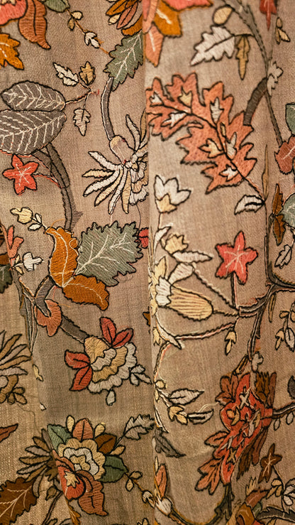Papermachi embroidered shawl: toosh