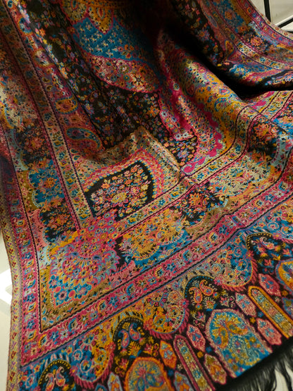 Reversible moonlight gandhara kaani shawl