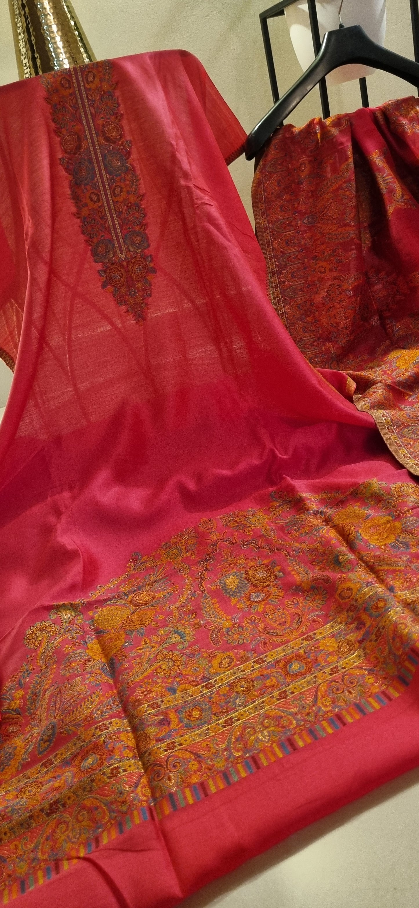 Silk kaani suit