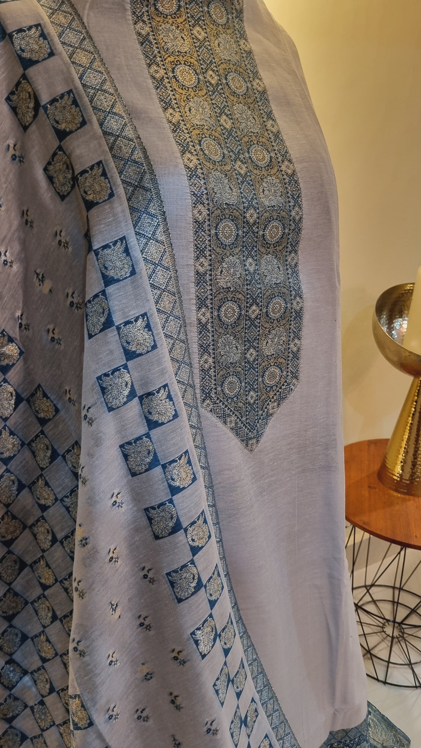 Formal silk kaani suit