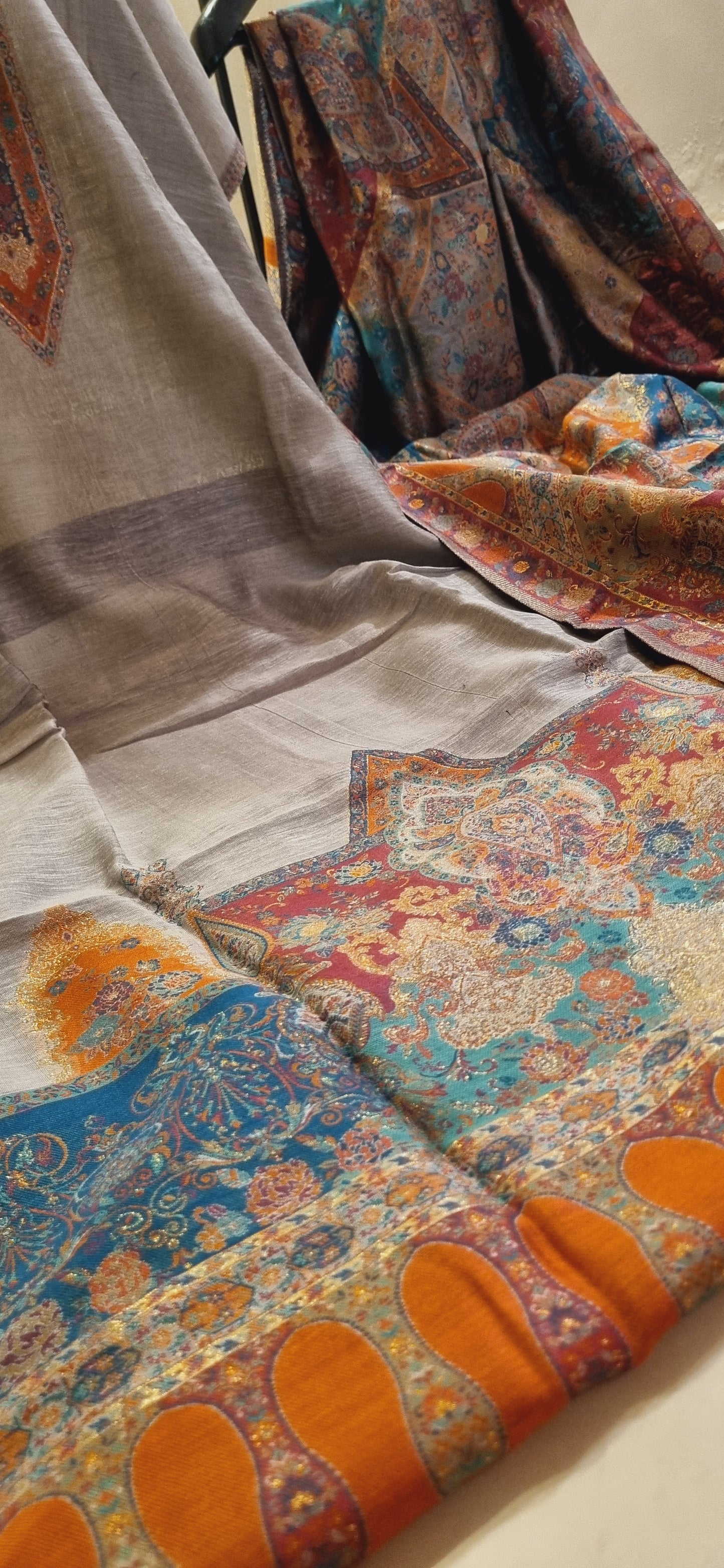 Silk kaani suit