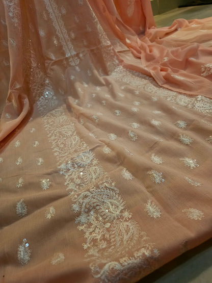 Lawn embroidered three piece