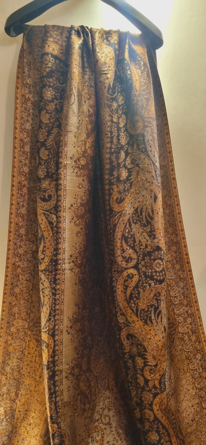 Reversible moonlight gandhara kaani shawl