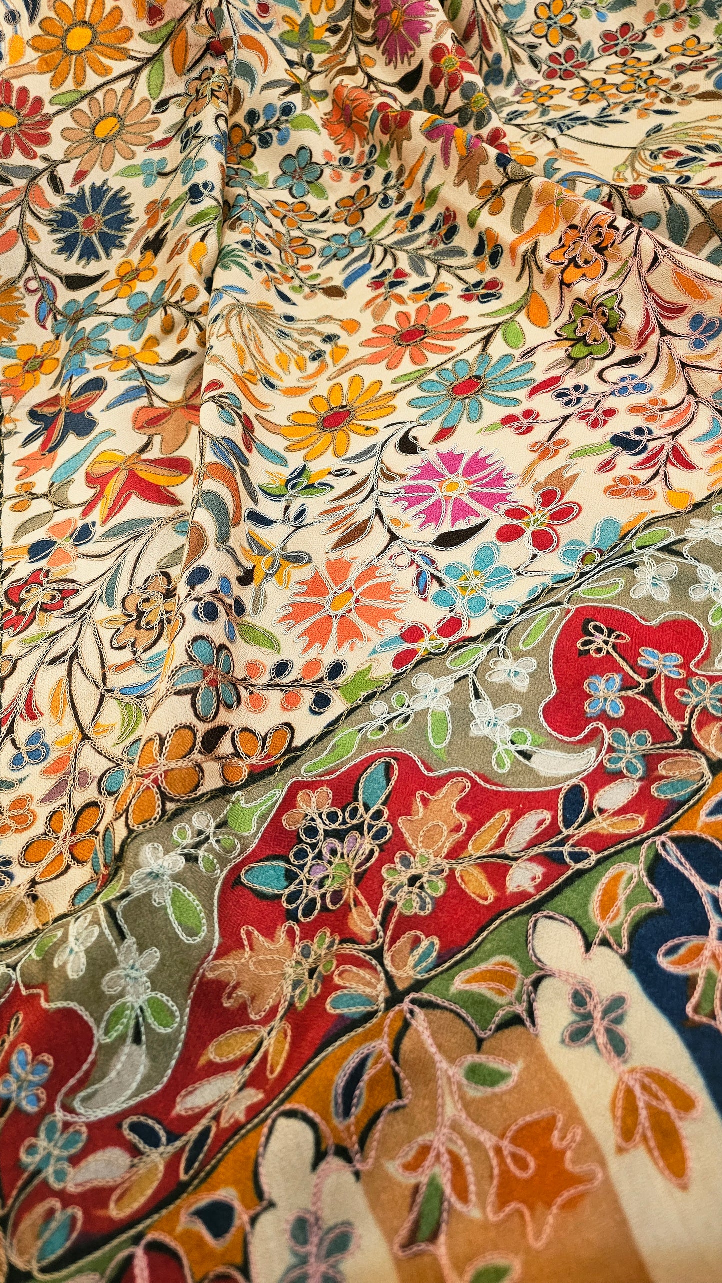 Reelkar embroidered: Pashmina
