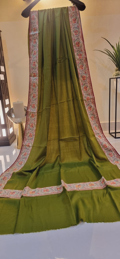 Kalamkar border Pashmina