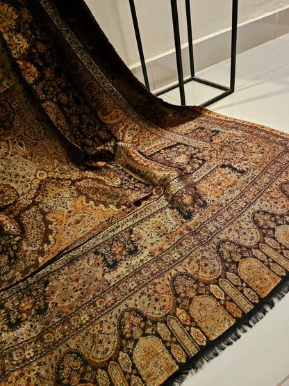 Reversible moonlight gandhara kaani shawl