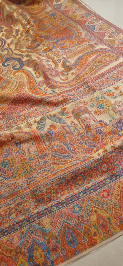 Laila's moonlight silky kaani shawl