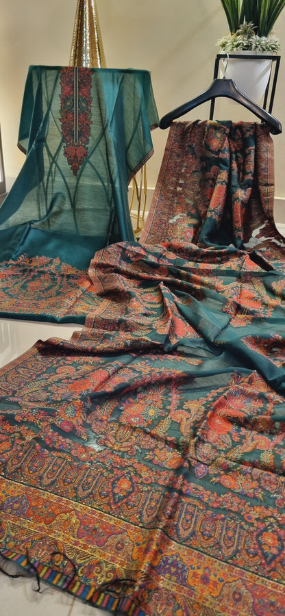 Silk kaani suit