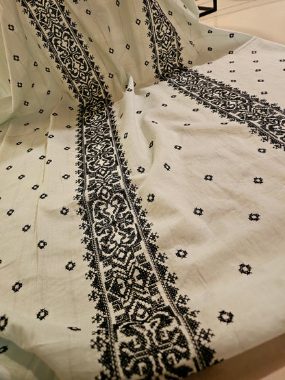 Lawn embroidered two piece