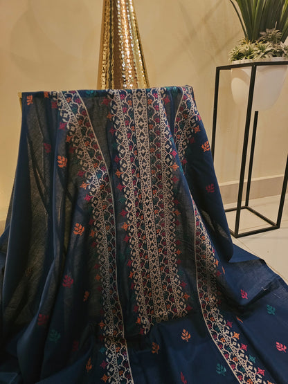 Lawn embroidered two piece