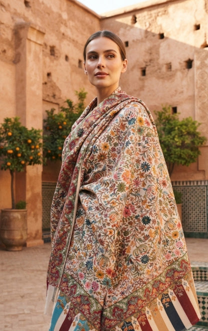 Reelkar embroidered: Pashmina