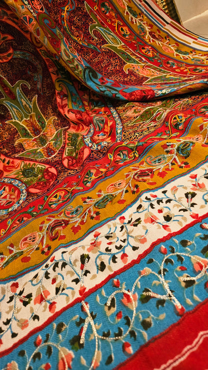 Reelkar embroidered: Pashmina