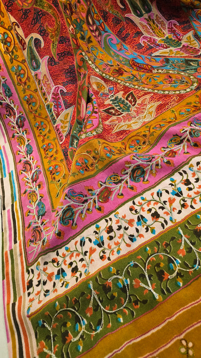 Reelkar embroidered: Pashmina