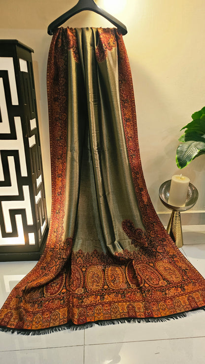Reversible moonlight kaani: shawl