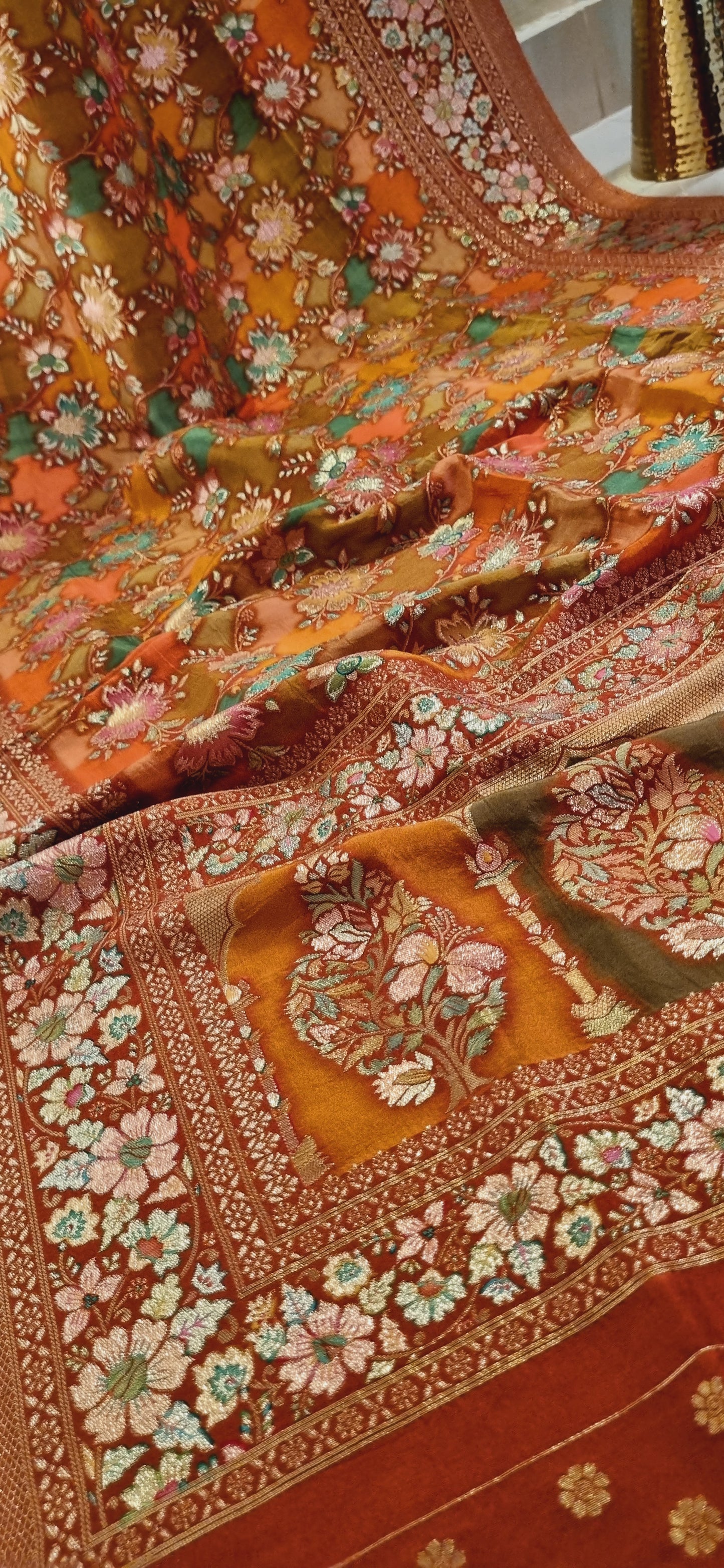 Meenakari patola silk dupata