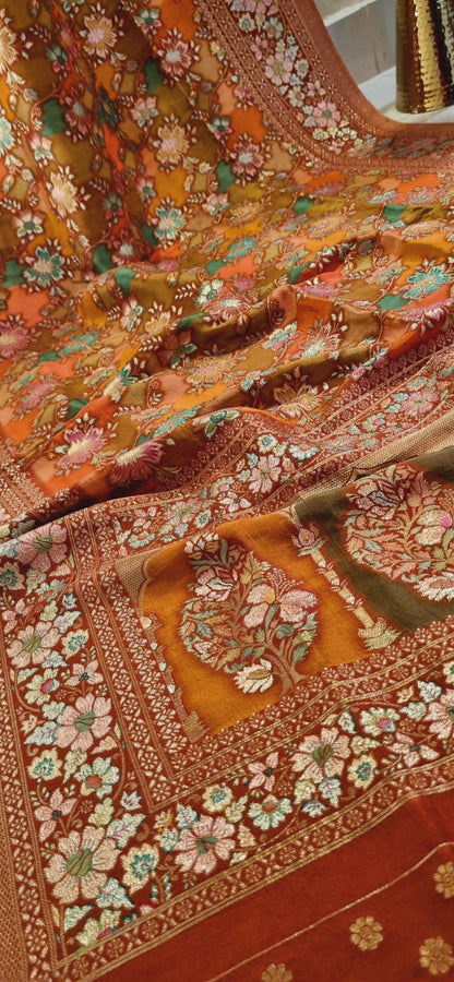 Meenakari patola silk dupata