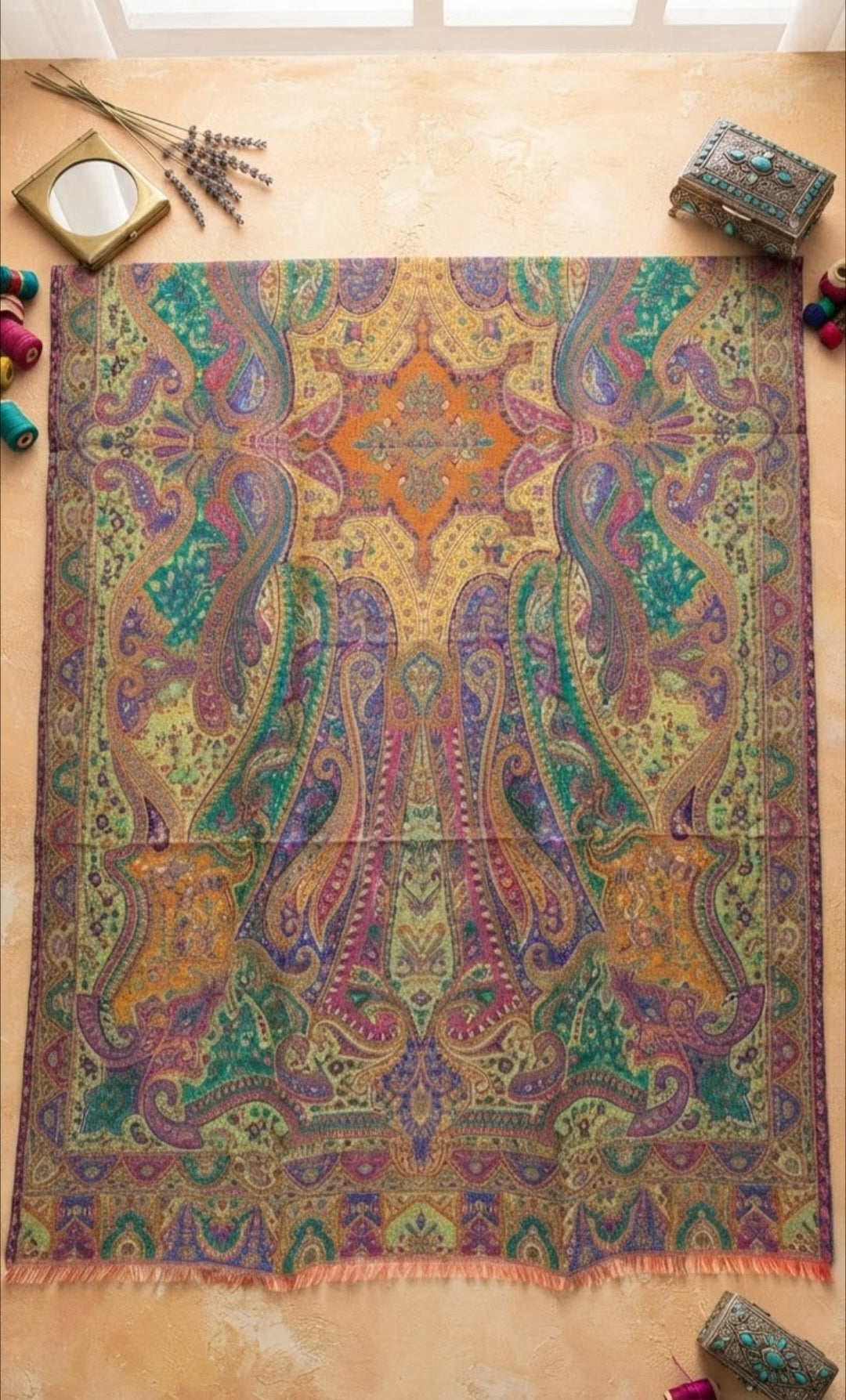 Reversible Persian kaani: Pashmina