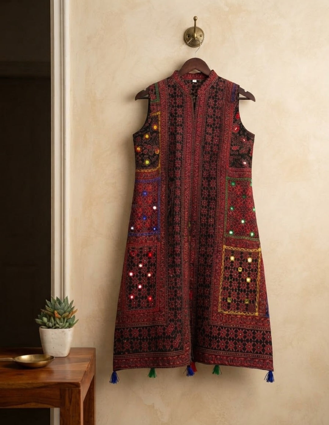 Ajrak jacket: cotton
