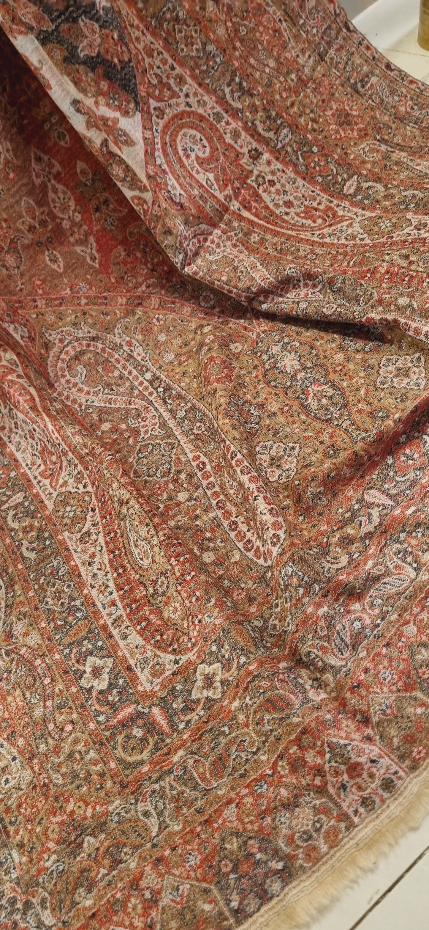 Reversible persian kaani shawl