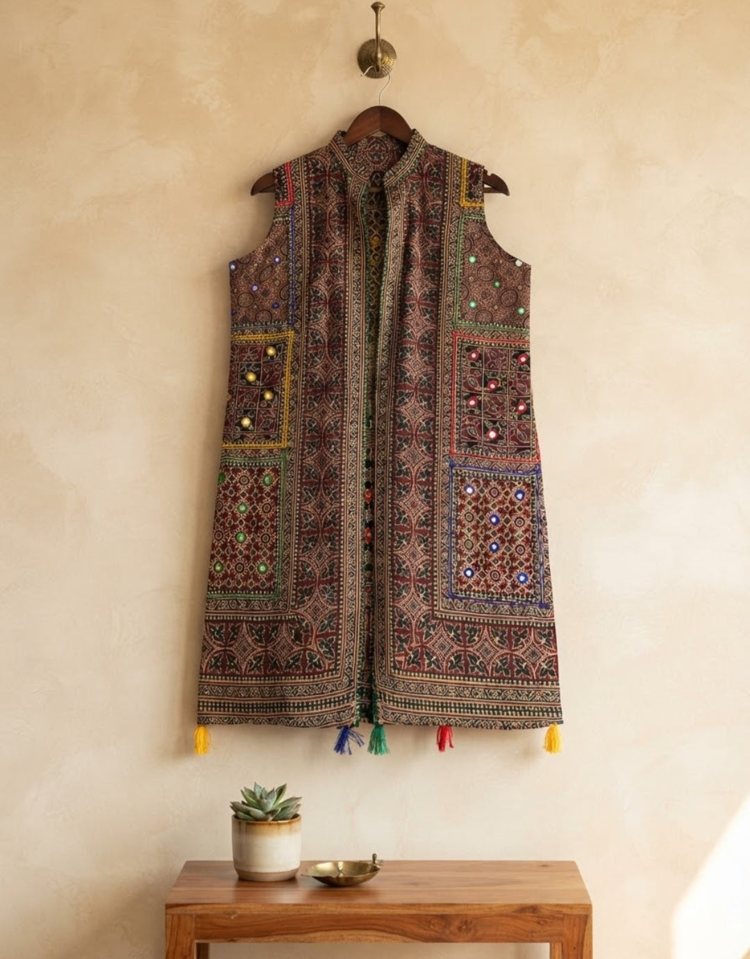 Ajrak jacket: cotton
