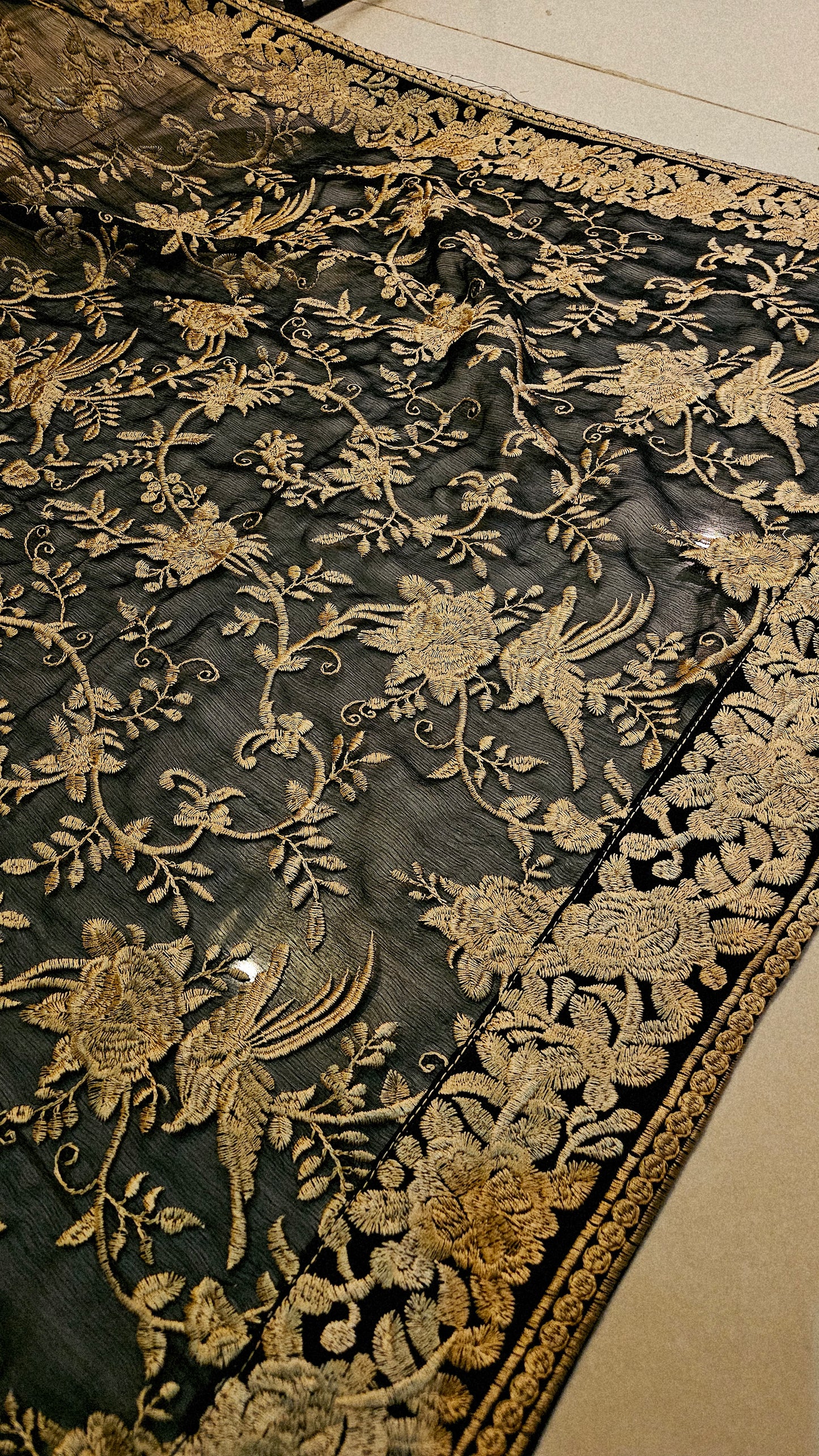 Georgete embroidered dupata
