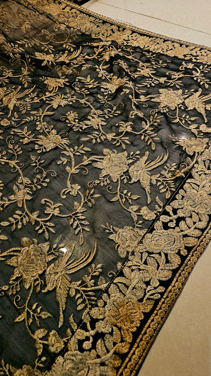 Georgete embroidered dupata