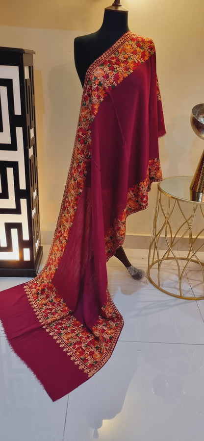 Embroidered minishawl