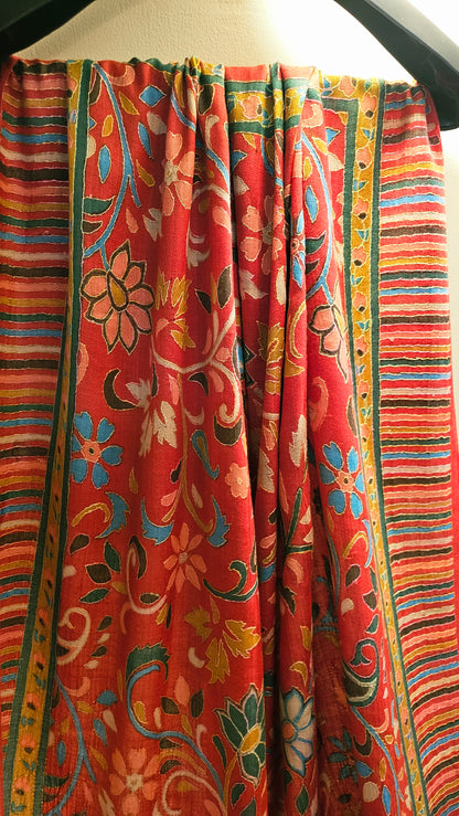 Kalamkar embroidered: Pashmina