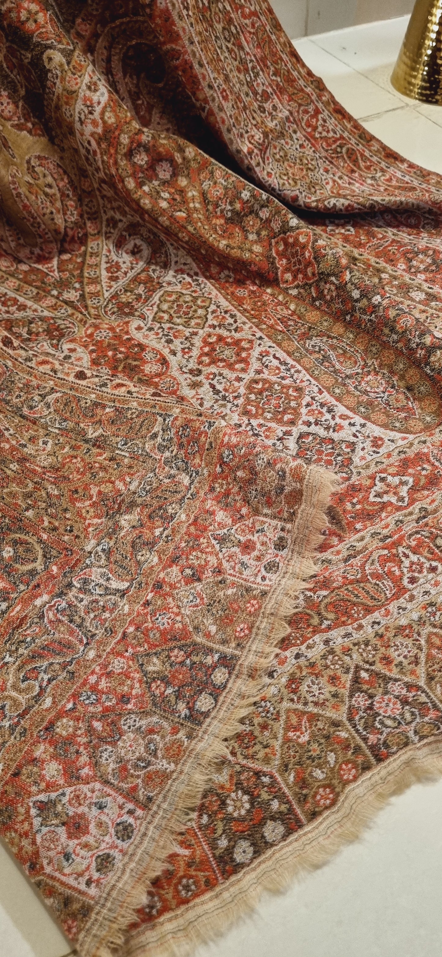 Reversible persian kaani shawl
