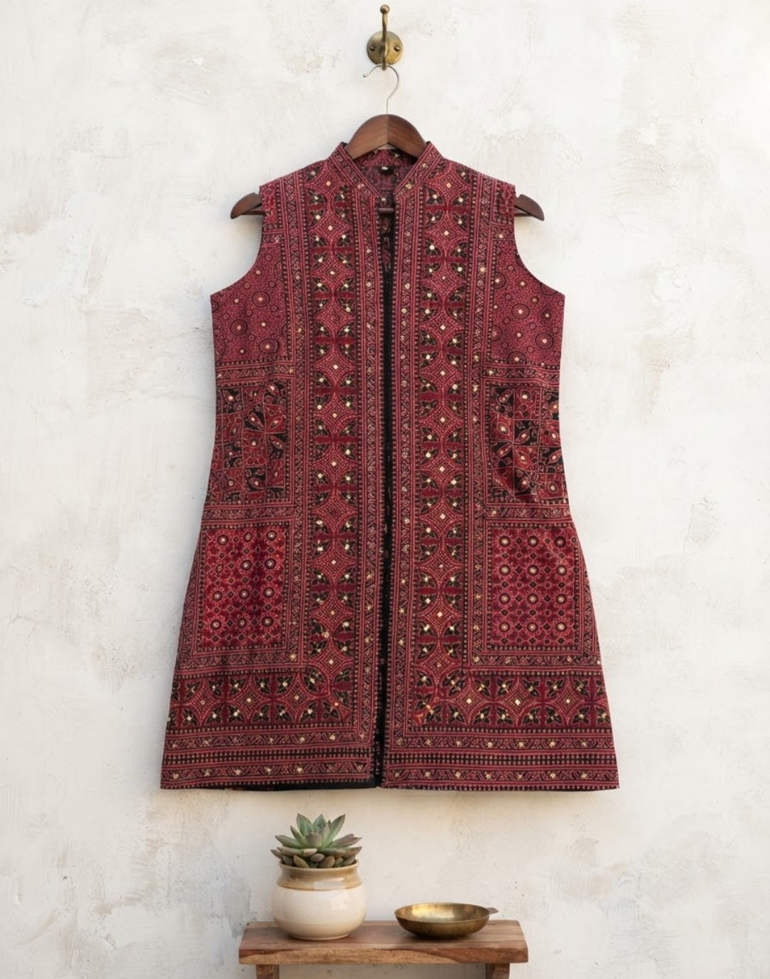 Ajrak jacket: cotton